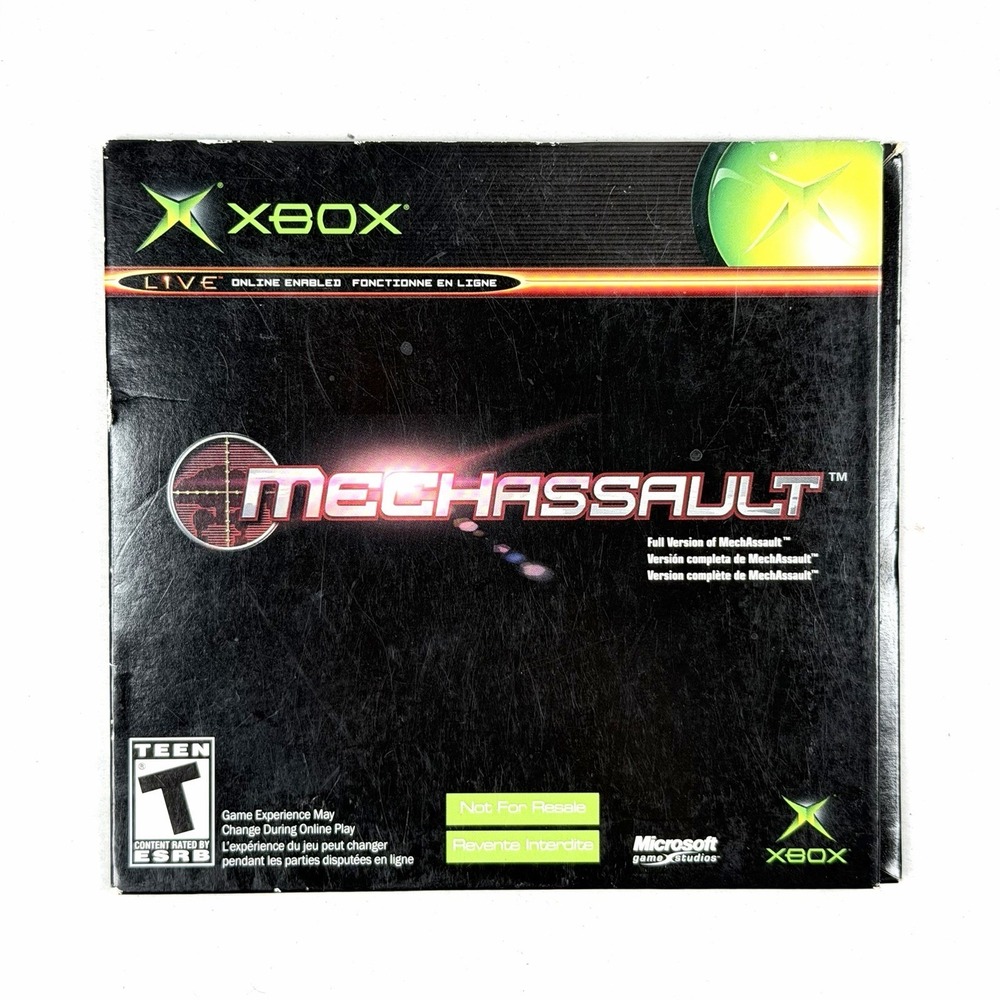 MechAssault (Microsoft Xbox, 2002) / In Cardboard Sleeve / Tested / Works